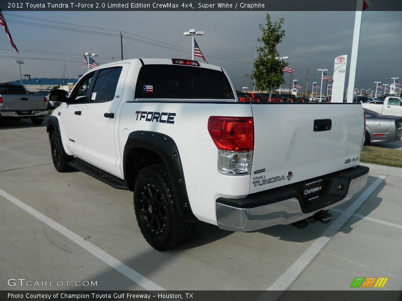 Super White / Graphite 2012 Toyota Tundra T-Force 2.0 Limited Edition CrewMax 4x4