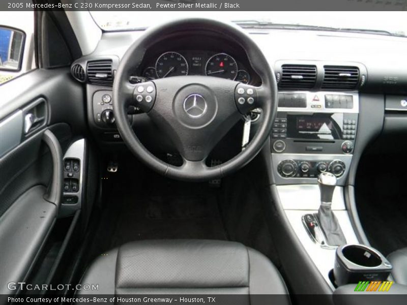 Pewter Silver Metallic / Black 2005 Mercedes-Benz C 230 Kompressor Sedan