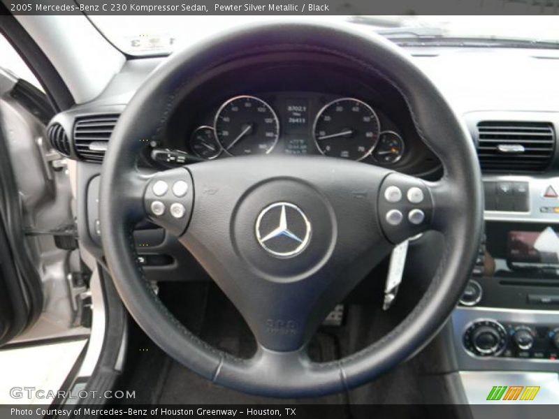 Pewter Silver Metallic / Black 2005 Mercedes-Benz C 230 Kompressor Sedan