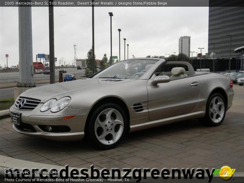 Desert Silver Metallic / designo Stone/Pebble Beige 2005 Mercedes-Benz SL 500 Roadster