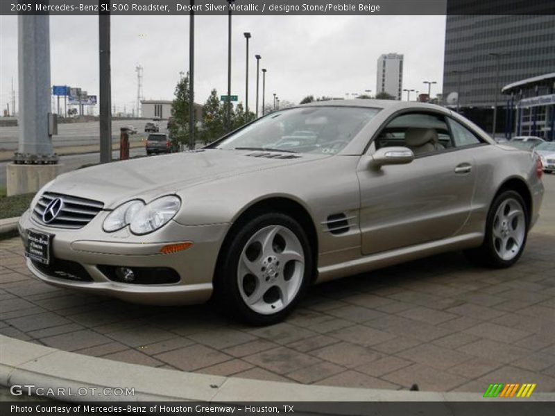 Desert Silver Metallic / designo Stone/Pebble Beige 2005 Mercedes-Benz SL 500 Roadster