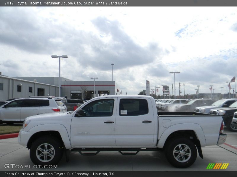 Super White / Sand Beige 2012 Toyota Tacoma Prerunner Double Cab