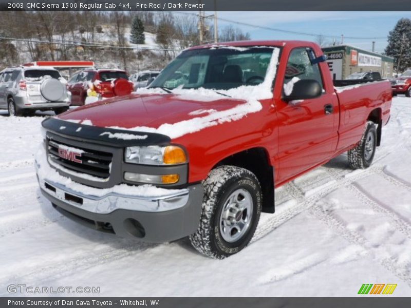 Fire Red / Dark Pewter 2003 GMC Sierra 1500 Regular Cab 4x4