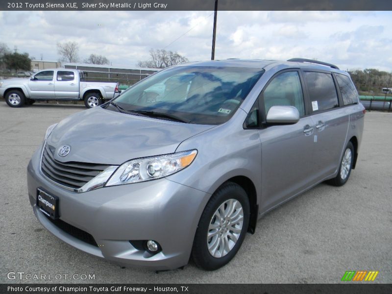Silver Sky Metallic / Light Gray 2012 Toyota Sienna XLE