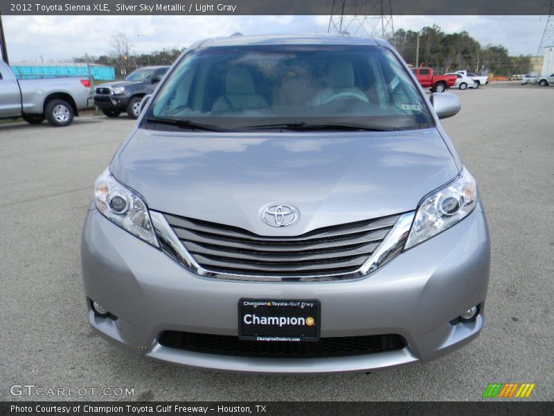 Silver Sky Metallic / Light Gray 2012 Toyota Sienna XLE