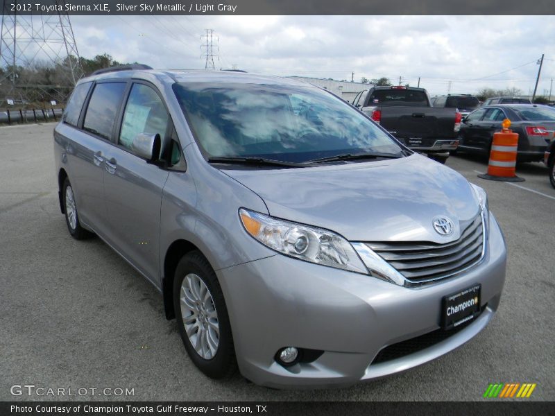 Silver Sky Metallic / Light Gray 2012 Toyota Sienna XLE