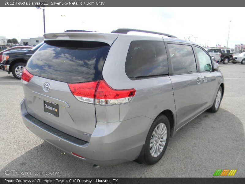 Silver Sky Metallic / Light Gray 2012 Toyota Sienna XLE