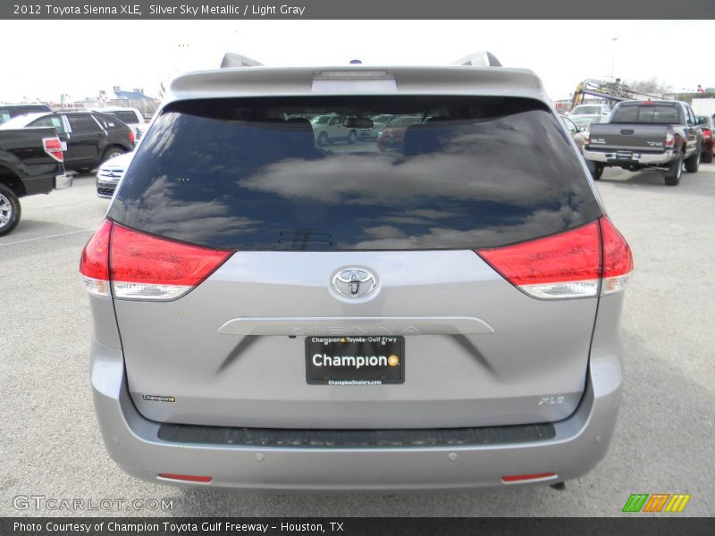 Silver Sky Metallic / Light Gray 2012 Toyota Sienna XLE