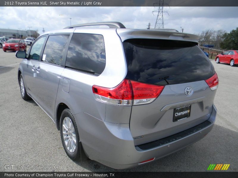 Silver Sky Metallic / Light Gray 2012 Toyota Sienna XLE