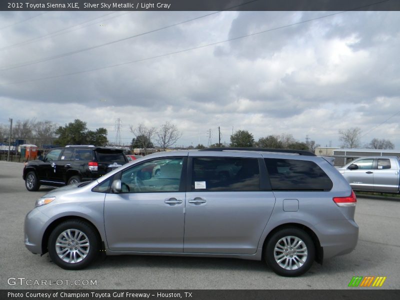 Silver Sky Metallic / Light Gray 2012 Toyota Sienna XLE