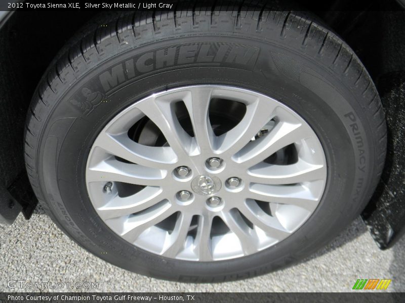 Silver Sky Metallic / Light Gray 2012 Toyota Sienna XLE