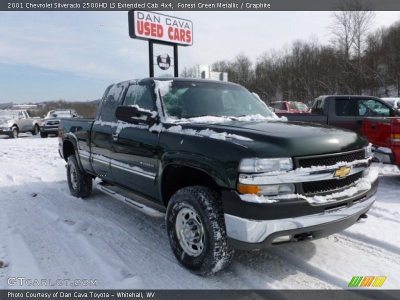 Forest Green Metallic / Graphite 2001 Chevrolet Silverado 2500HD LS Extended Cab 4x4
