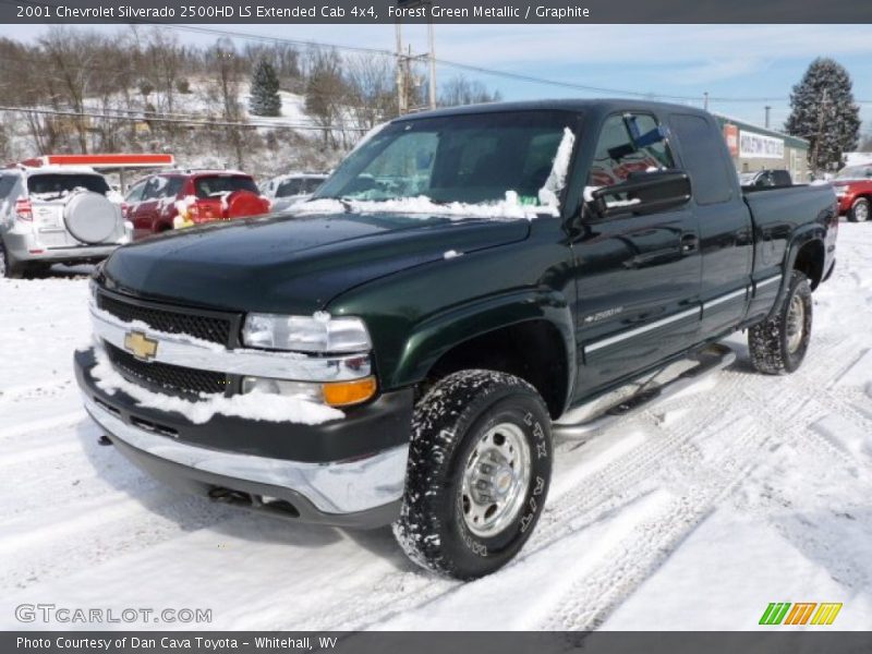 Forest Green Metallic / Graphite 2001 Chevrolet Silverado 2500HD LS Extended Cab 4x4