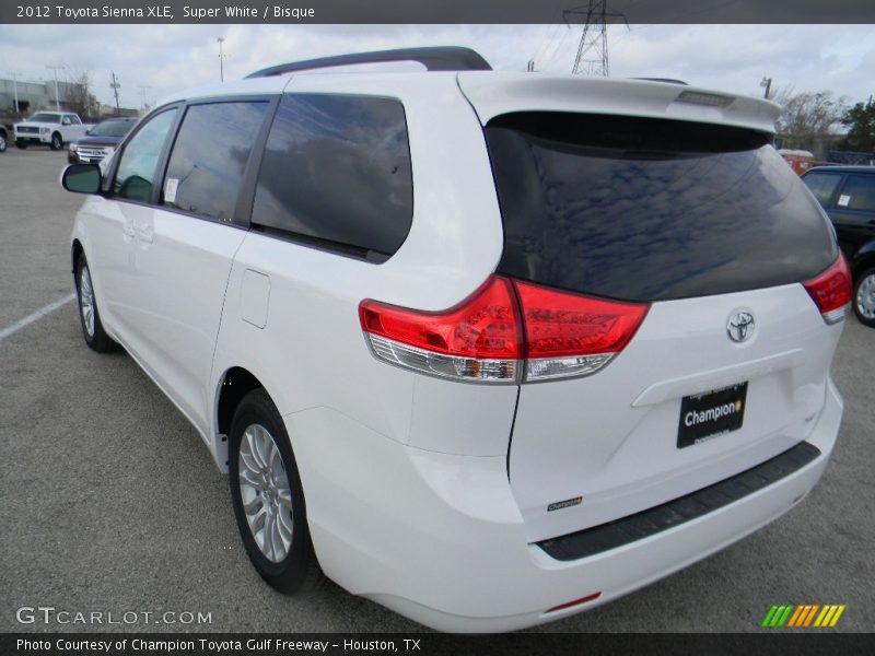 Super White / Bisque 2012 Toyota Sienna XLE