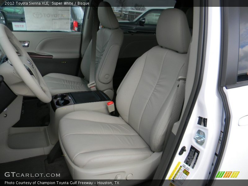 Front Seat of 2012 Sienna XLE