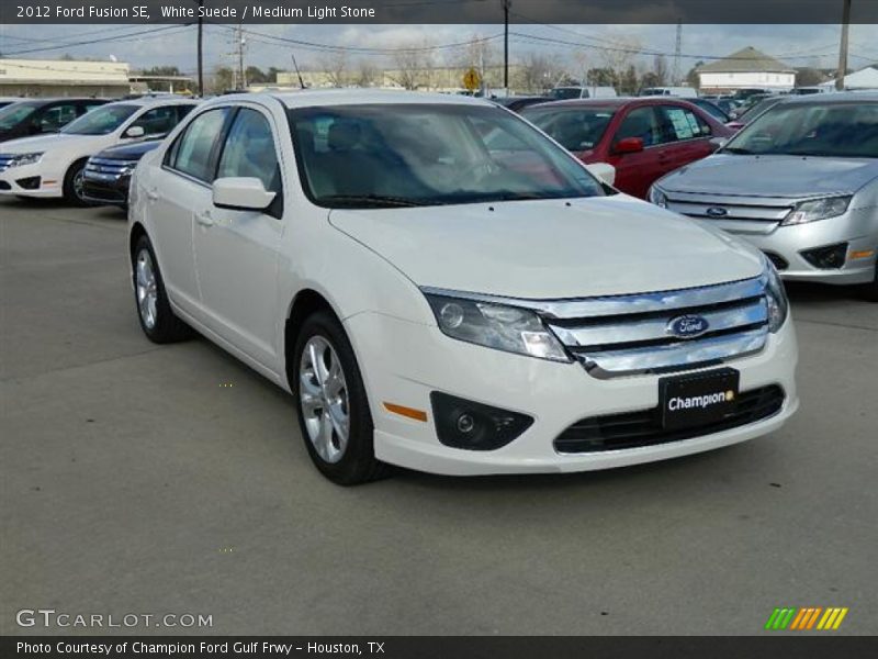 White Suede / Medium Light Stone 2012 Ford Fusion SE