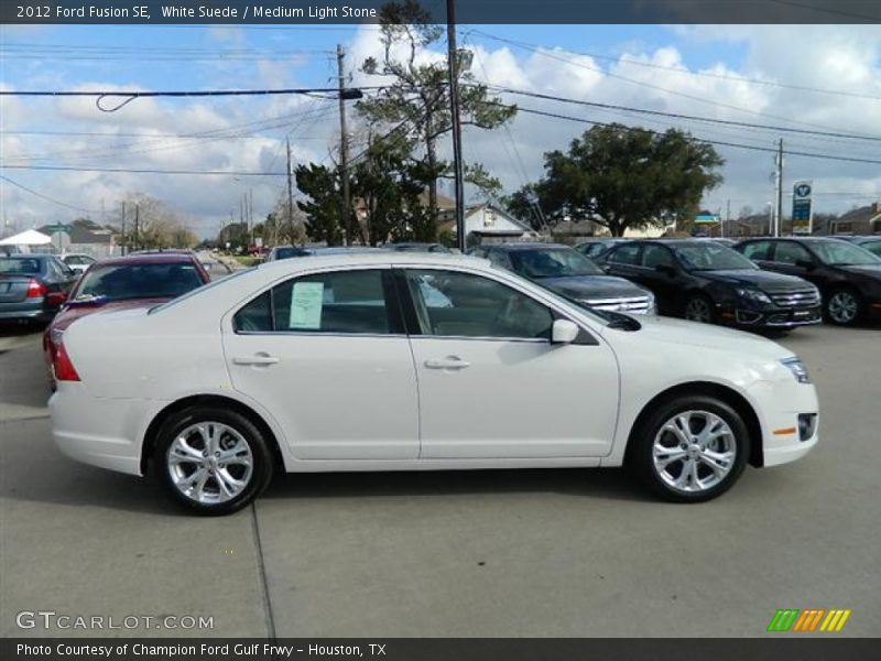 White Suede / Medium Light Stone 2012 Ford Fusion SE