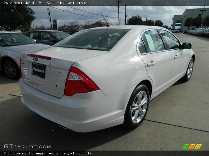 White Suede / Medium Light Stone 2012 Ford Fusion SE