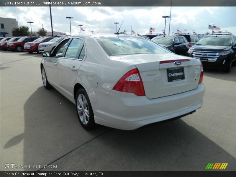 White Suede / Medium Light Stone 2012 Ford Fusion SE