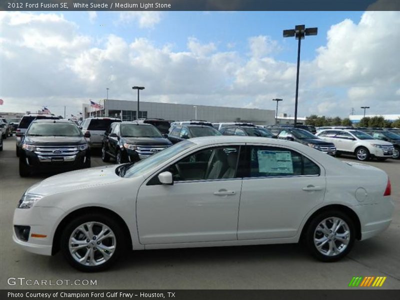 White Suede / Medium Light Stone 2012 Ford Fusion SE