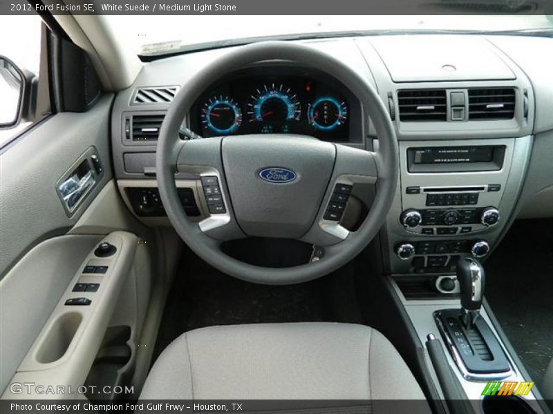 White Suede / Medium Light Stone 2012 Ford Fusion SE