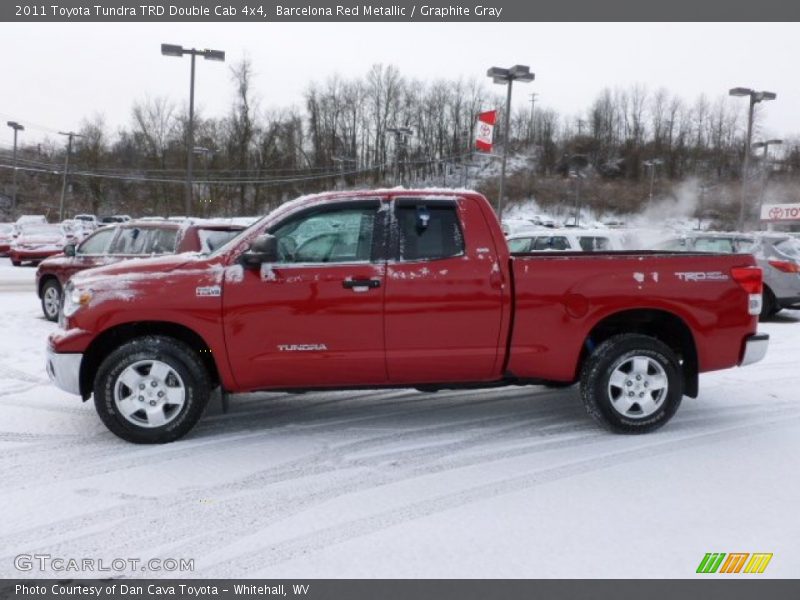 Barcelona Red Metallic / Graphite Gray 2011 Toyota Tundra TRD Double Cab 4x4