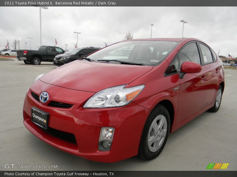 Barcelona Red Metallic / Dark Gray 2011 Toyota Prius Hybrid II
