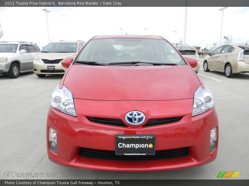 Barcelona Red Metallic / Dark Gray 2011 Toyota Prius Hybrid II