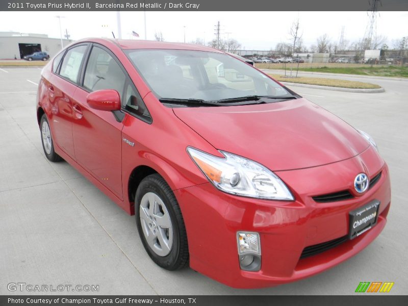 Barcelona Red Metallic / Dark Gray 2011 Toyota Prius Hybrid II