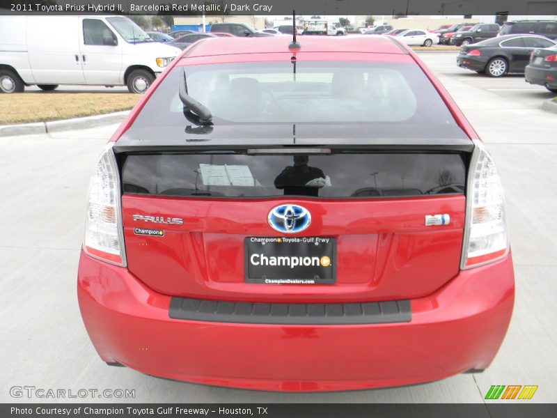Barcelona Red Metallic / Dark Gray 2011 Toyota Prius Hybrid II