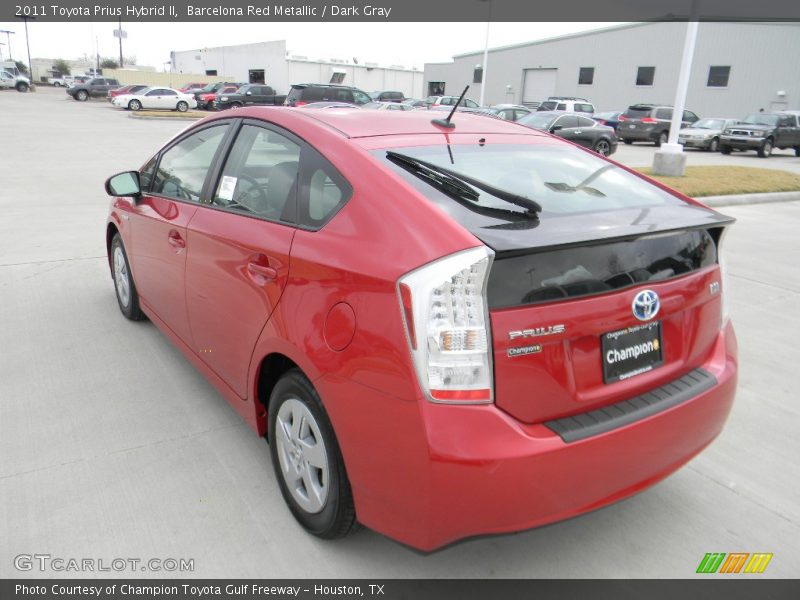 Barcelona Red Metallic / Dark Gray 2011 Toyota Prius Hybrid II