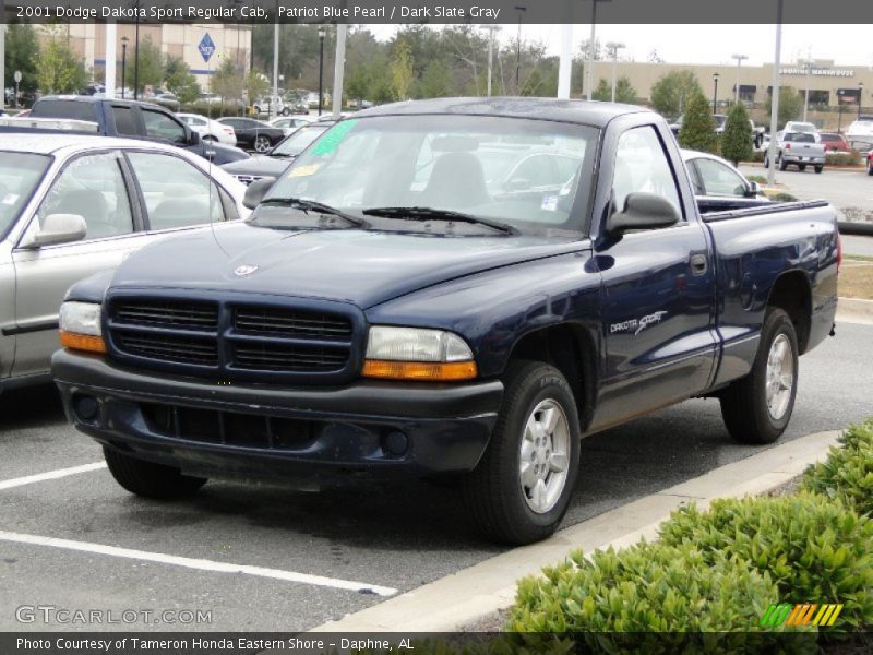 Patriot Blue Pearl / Dark Slate Gray 2001 Dodge Dakota Sport Regular Cab