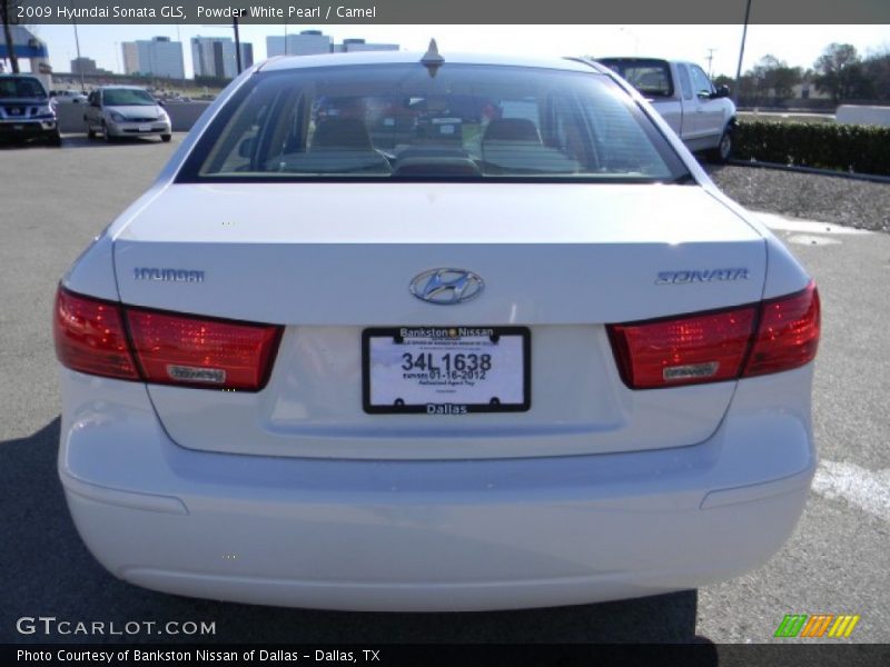 Powder White Pearl / Camel 2009 Hyundai Sonata GLS