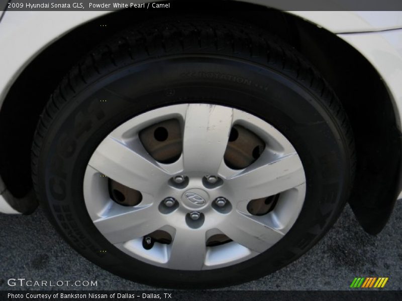 Powder White Pearl / Camel 2009 Hyundai Sonata GLS