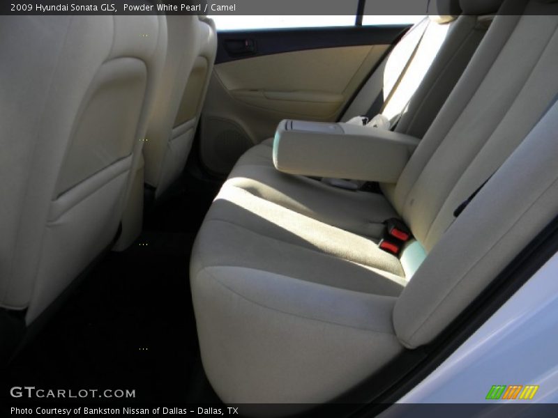 Powder White Pearl / Camel 2009 Hyundai Sonata GLS