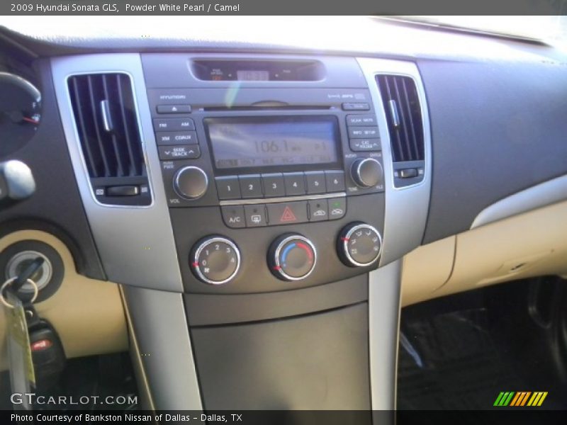 Powder White Pearl / Camel 2009 Hyundai Sonata GLS