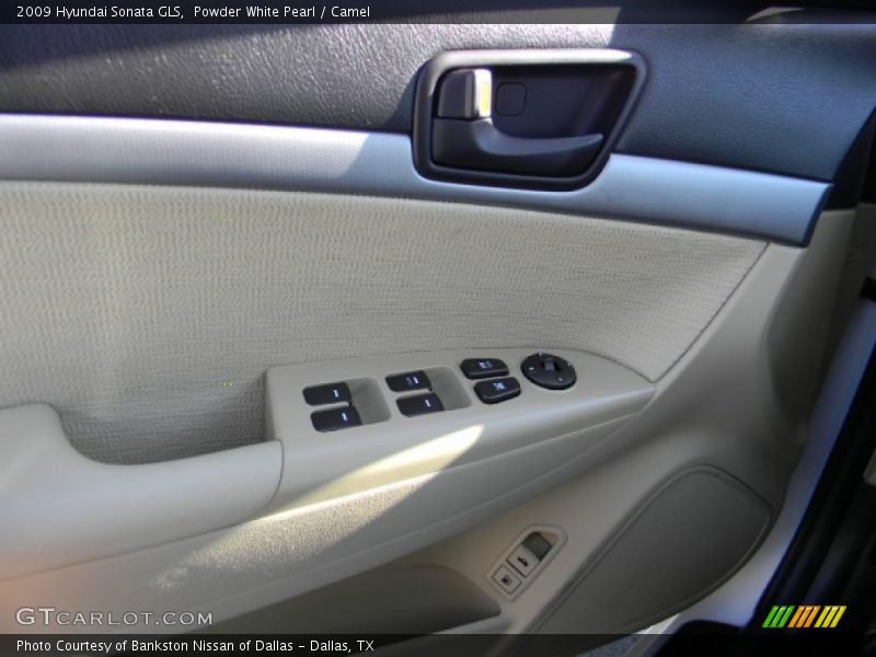 Powder White Pearl / Camel 2009 Hyundai Sonata GLS