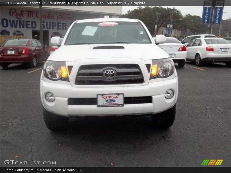 Super White / Graphite 2010 Toyota Tacoma V6 PreRunner TRD Sport Double Cab