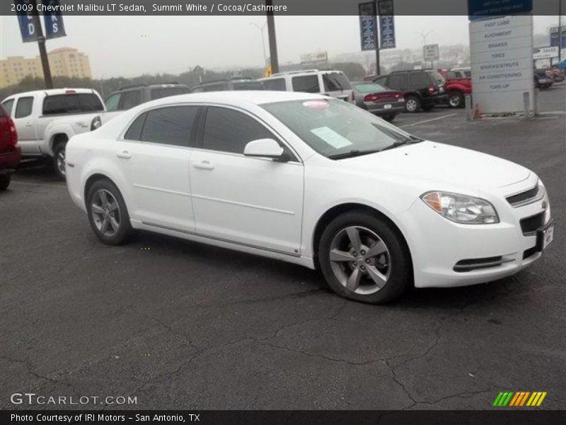 Summit White / Cocoa/Cashmere 2009 Chevrolet Malibu LT Sedan