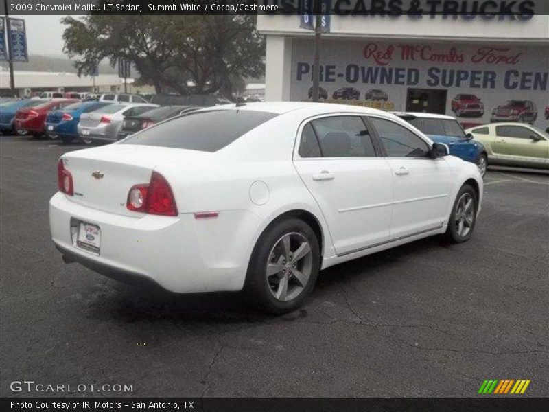 Summit White / Cocoa/Cashmere 2009 Chevrolet Malibu LT Sedan