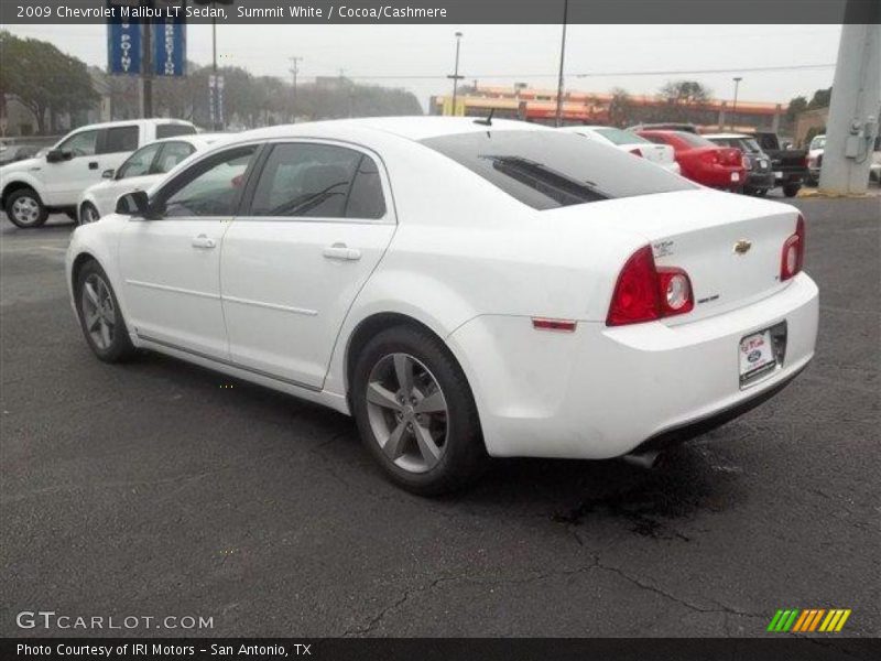 Summit White / Cocoa/Cashmere 2009 Chevrolet Malibu LT Sedan