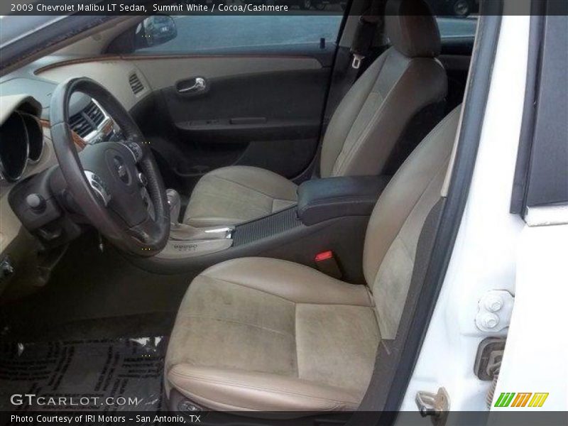 Summit White / Cocoa/Cashmere 2009 Chevrolet Malibu LT Sedan