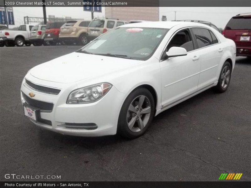 Summit White / Cocoa/Cashmere 2009 Chevrolet Malibu LT Sedan
