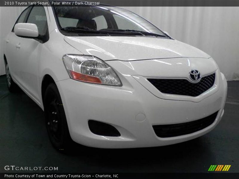 Polar White / Dark Charcoal 2010 Toyota Yaris Sedan