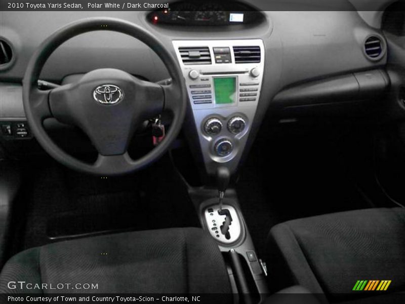 Polar White / Dark Charcoal 2010 Toyota Yaris Sedan
