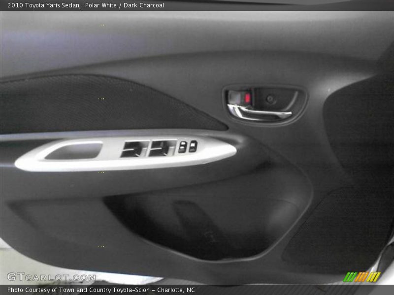 Polar White / Dark Charcoal 2010 Toyota Yaris Sedan