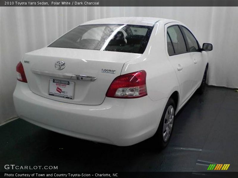 Polar White / Dark Charcoal 2010 Toyota Yaris Sedan
