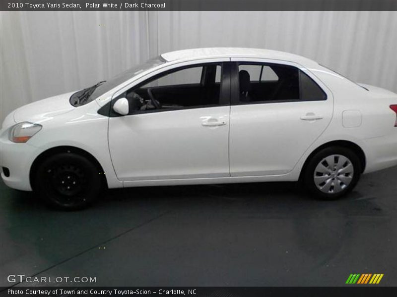 Polar White / Dark Charcoal 2010 Toyota Yaris Sedan