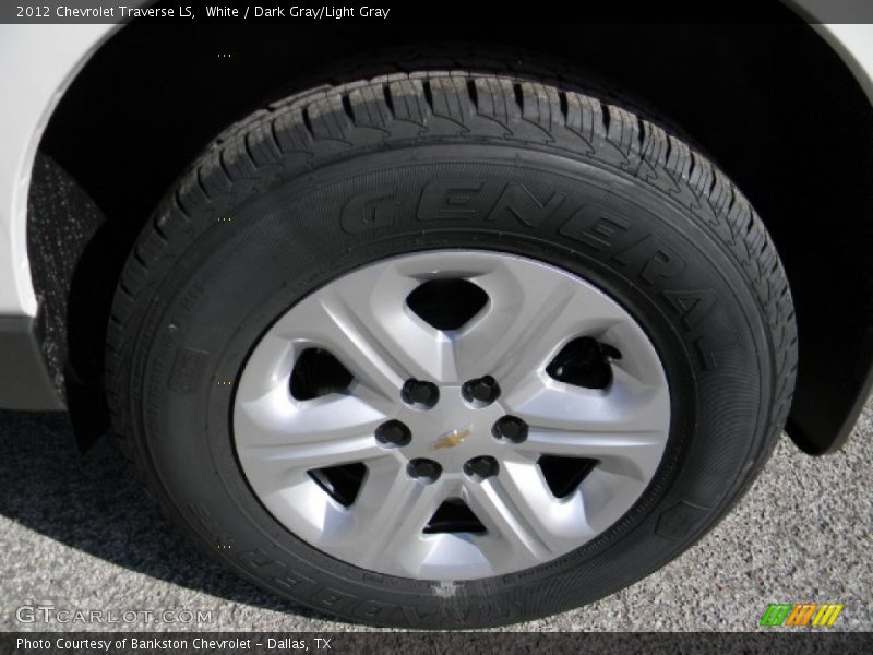 White / Dark Gray/Light Gray 2012 Chevrolet Traverse LS