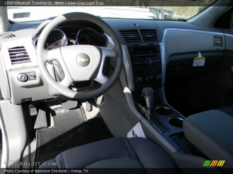 White / Dark Gray/Light Gray 2012 Chevrolet Traverse LS